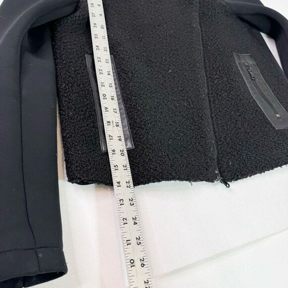 tibi Jacket Blazer Womens 4 Virgin Wool Blend Black Textured Full Zip Pocets - Picture 6 of 9